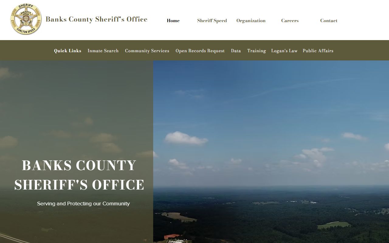 Banks County Sheriff's Office jail inmate search and contact source